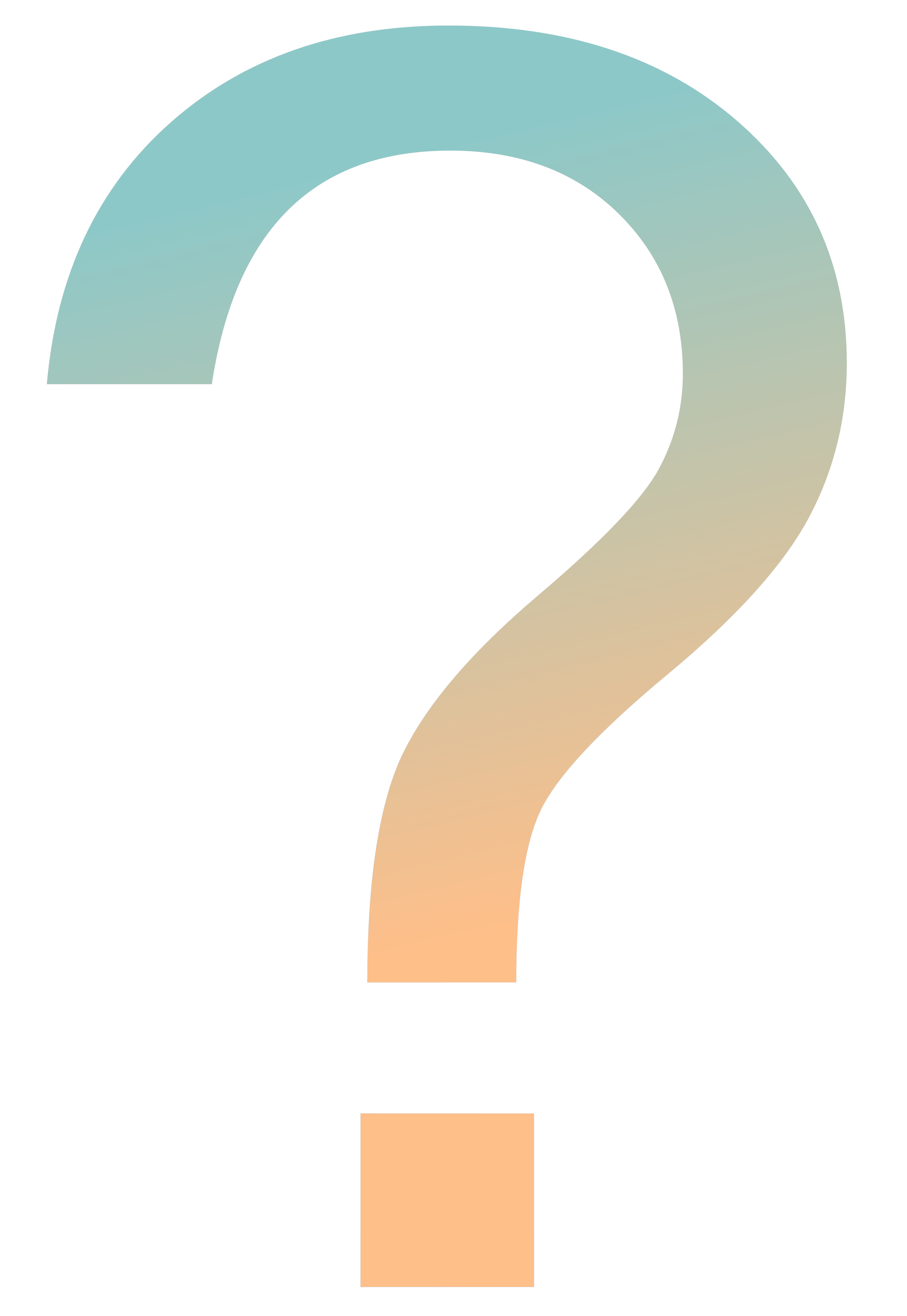 background image of a question mark with a pastel gradient Blue, Green, Yellow 